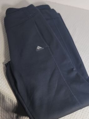 adidas Dark Blue Women  Athletic Leggings with Logo